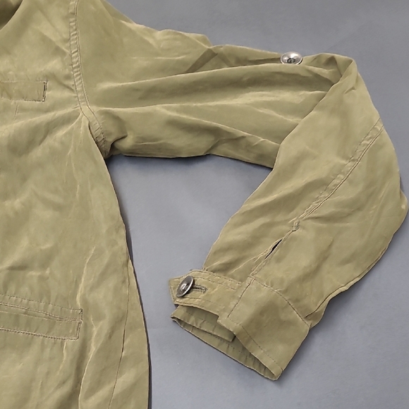Brandy Melville Olive Green Military Hooded Jacket Size M/L - Picture 5 of 12